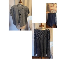 【ゴールデンウイーク中までで処分】婦人服　昭和レトロ　ワンピース、スカート、トップス　計6着まとめて　の画像