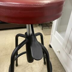 カウンターチェア　No.2760　バーチェア　背もたれ付き　高さ調整可能!　ダークブラウン　椅子　【リサイクルショップどりーむ荒田店】の画像