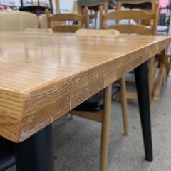 ジモティー見た！で5%OFF【4人掛けダイニングセット】grove グローブ 150 テーブルセット 食卓テーブル AIROS JAPAN チェア ダイニングチェア:ナチュラル/ブラックの画像
