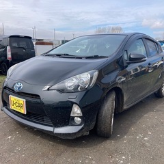 格安コミコミ価格48万 車検8.11 低燃費 北海道札幌H26 アクア Gブラックソフトレザーセレクション の画像
