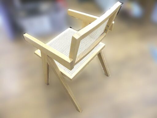 チェア イス アームチェア 編み込み ダイニングチェア 椅子 中古 木製 札幌市 厚別区
