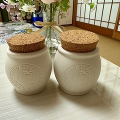 Pooh プーさんの素焼きミニポット 2個