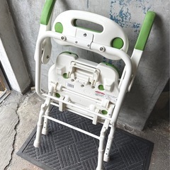 お引取り限定 アロン化成 安寿 折りたたみシャワーベンチ FSフィット グリーン 入浴介護用品 椅子の画像
