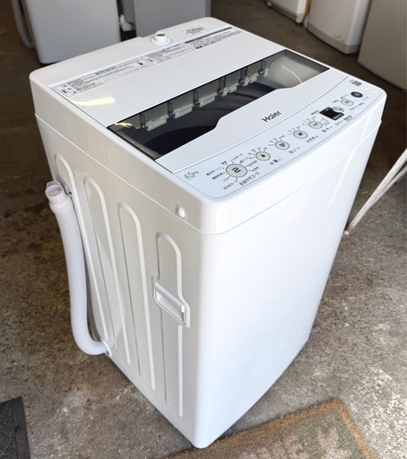 札幌市内配送可 【6ヵ月保証付き】 美品 22年製 Haier ハイアール 4.5kg 全自動洗濯機 JW-HS45B