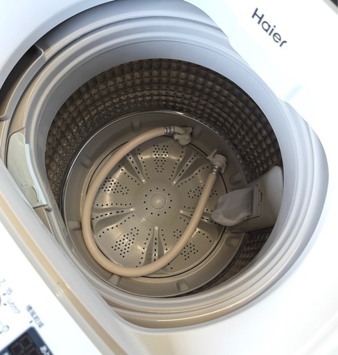 札幌市内配送可 【6ヵ月保証付き】 美品 22年製 Haier ハイアール 4.5kg 全自動洗濯機 JW-HS45B