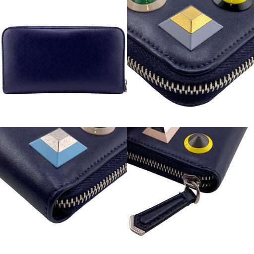 フェンディ FENDI 長財布 プレキシガラススタッズ ラウンド