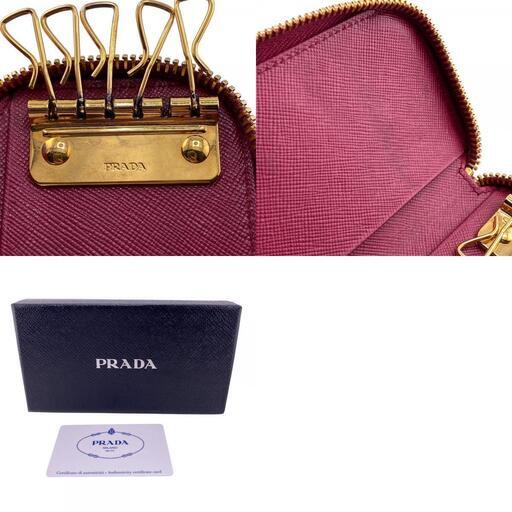 プラダ PRADA キーケース SAFFIANO METAL 6連 1M0604 ピンク (TK