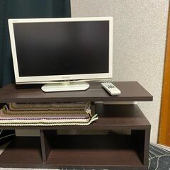 【テレビ＋リモコン＋テレビ台付き】SHARP AQUOS 22イ...