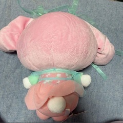 値下げ 新品 マイメロディ ぬいぐるみ bigサイズ タグ付きの画像
