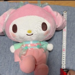 値下げ 新品 マイメロディ ぬいぐるみ bigサイズ タグ付きの画像