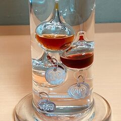 ガリレオ温度計・ガラス製サイエンスオブジェの画像
