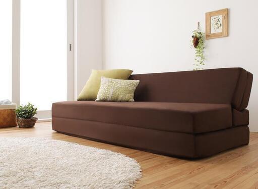 未使用訳あり　ポケットコイル　ソファマットレス　シングル　ブラウン