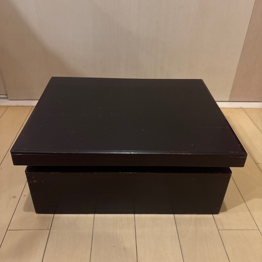 古い重箱 入れ子 木箱 小物入れ 漆器 蓋付き 収納 4組 レトロ