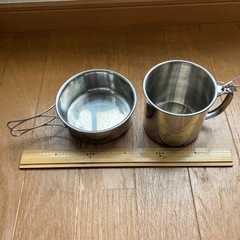 ステンレスキャンプ食器セット
の画像