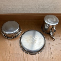 ステンレスキャンプ食器セット
の画像