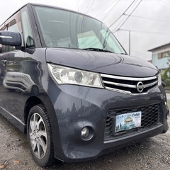 スライド付き激安出品！日産 ルークスハイウェイスター★総額12.8万円★車検2年含む♪スマキー ナビ TV ETC 左パワスラ 純正アルミ 修復歴なし！タイミングチェーン式の画像