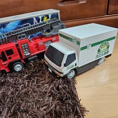 ラジコン　3台　おもちゃ　トラック　梯子車　デコトラの画像