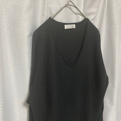  【BKMS】レディース ニットセーター アクリル素材 カーディガン 黒 サイズMの画像