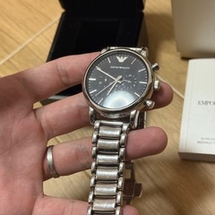 エンポリオアルマーニ AR1894 シルバー×ブラック腕時計の画像