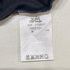 x-girl first stage 90サイズ うさぎ 半袖Tシャツ ブラックの画像
