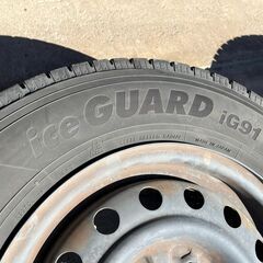 ヨコハマスタッドレス175/80/R14+鉄ホイールの2本　中古品の画像