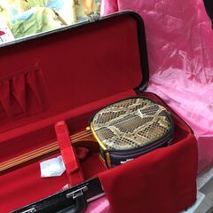 新品未使用　7.500円　訳あり沖縄三線専用ハードケース黒　バックル一個が緩いの画像