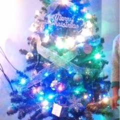 クリスマスツリー150cm シルバーブルー系の画像