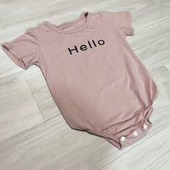 ベビー服 80cm 半袖 ピンク ロンパース 女の子 夏服 ロゴ...