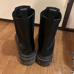 gu ショートブーツ 黒 靴の画像
