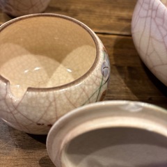 醤油さし、砂糖入れ、大皿の3点セットの画像