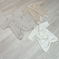 【美品】50-60cm 新生児 肌着 コンビ肌着3枚セット 綿1...