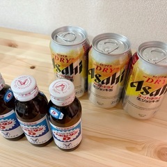 ビール3缶、リポビタンD3缶の画像
