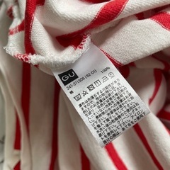 GUボーダー半袖ワンピースの画像