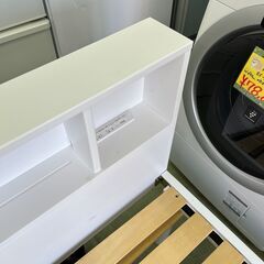 【リサイクルショップ ピカソ 小松原】🛏️【ホワイトカラー収納付きシングルベッド＋清潔マットレス】✨★4956★の画像