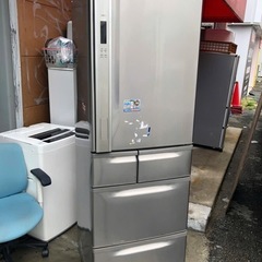 NO B155 🌈福岡市内配送設置無料✨🌈東芝 TOSHIBA 冷蔵庫(365L・右開き) シルキーステンレス プラチナ潤い鮮蔵庫　野菜収納名人 GR-A37G-XTの画像