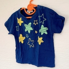SHOO LA RUE 90サイズ 星柄 半袖 Tシャツ ネイビー シューラルーの画像