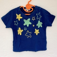 SHOO LA RUE 90サイズ 星柄 半袖 Tシャツ ネイビ...