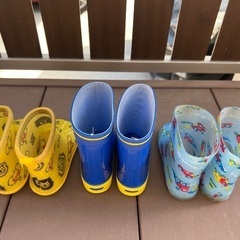 子ども用長靴3点セット 14cm 15cm 動物 アンパンマン 車の画像