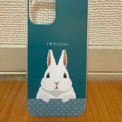 ウサギのイラスト iphone12 mini ケース 2色セットの画像