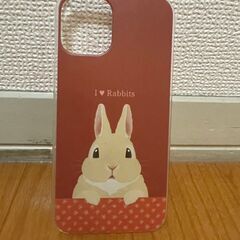 ウサギのイラスト iphone12 mini ケース 2色セットの画像