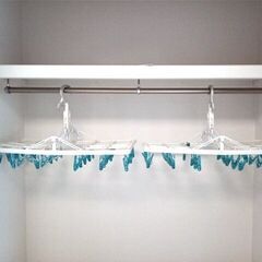 [4月末迄] アイセン 室内干し対応 洗濯物ハンガーピンチ(幅60cm 奥行33cm) 2個の画像