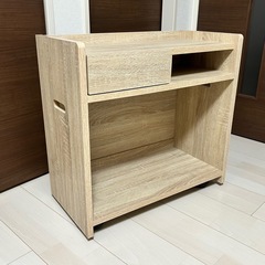 【LOWYA】木製デスクワゴン