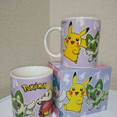 新品未使用　ポケットモンスター2個ピカチュウキャラクターマグカッ...