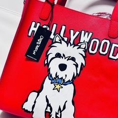 新品未使用！Marc tetroマークテトロ2waysバッグホワイトテリア レッドの画像