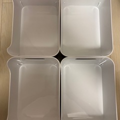 4個セット　IKEA UPPDATERA ウップダテラ ボックス ホワイト　の画像