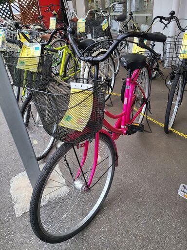 J9346 ASAHI アサヒサイクル シティサイクル CLOVE ピンク 26