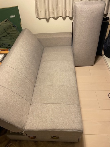 DORIS グレー ソファベッド 引き出し収納付き 直接取引 品川区