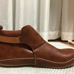 【未使用品】管理番号：D-29-2  サイズ24.5 ブラウン ショートブーツの画像