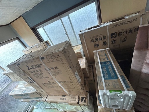 型落ちエアコンと給湯器の販売または取替え