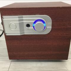 ELECOM エレコム ms-w02ch 小さな木のスピーカー　チェリーウッド / コンパクト サブウーファー オーディオ機器の画像